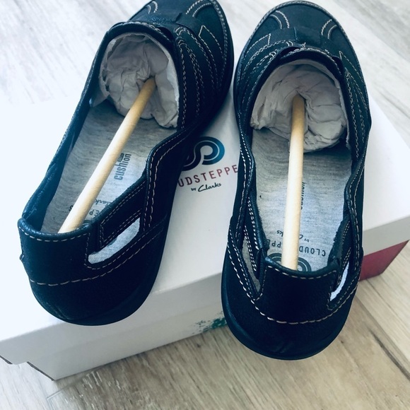 CLARKS Cloud Steppers Shoes Women’s Size 5.5 M Black - Picture 10 of 12